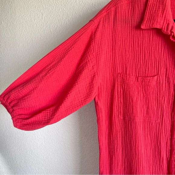 Young, Fabulous and Broke Cotton Gauze Button Down Blouse - Picture 4 of 13